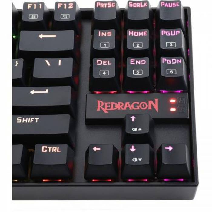 Tastatura Redragon Kumara, RGB LED, USB, Black