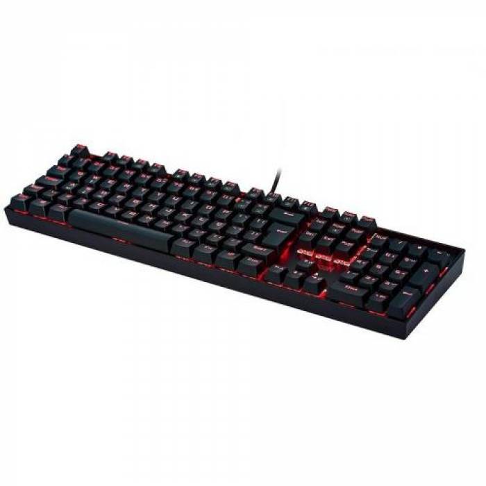 Tastatura Redragon Mitra, Red LED, USB, Black