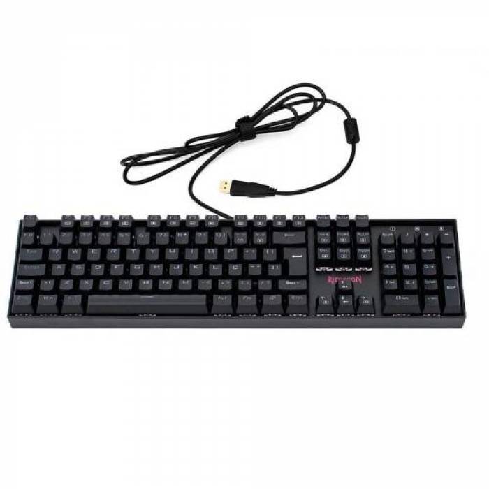 Tastatura Redragon Mitra, RGB LED, USB, Black