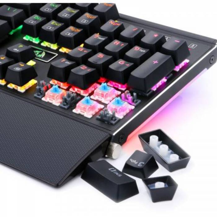 Tastatura Redragon Rahu, RGB LED, USB, Black