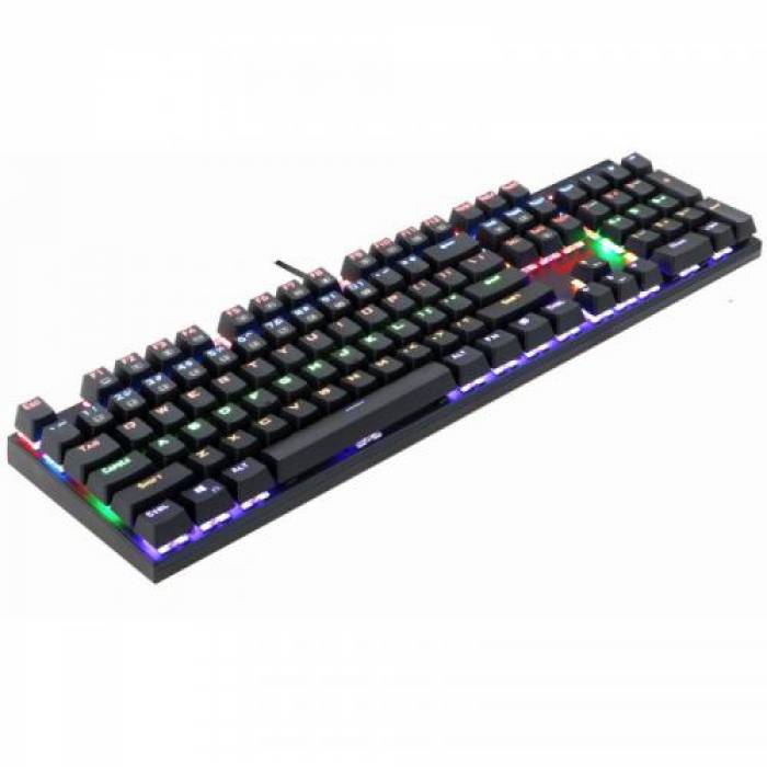 Tastatura Redragon Rudra, RGB LED, USB, Black