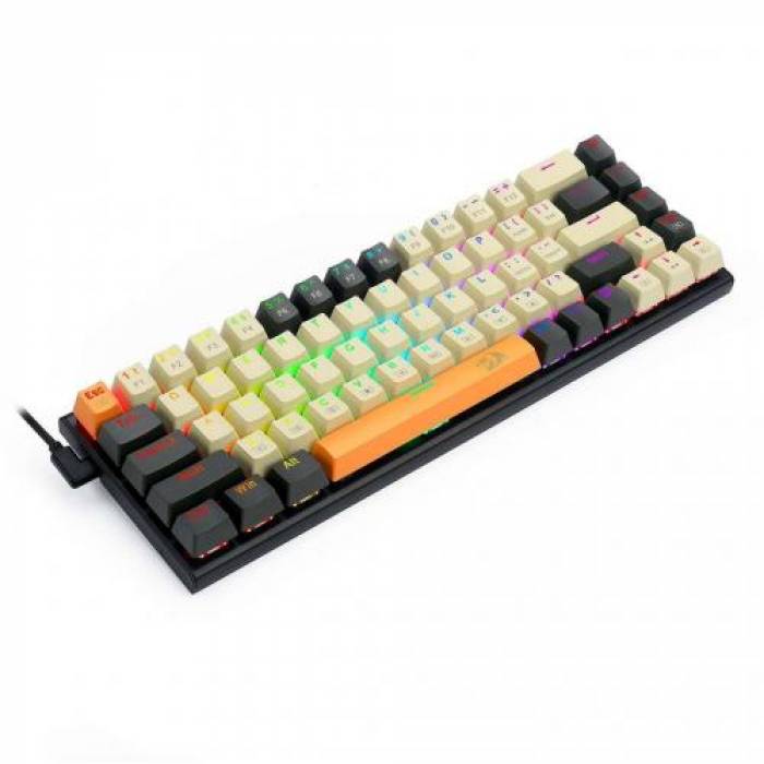 Tastatura Redragon Ryze, RGB LED, USB, White-Grey