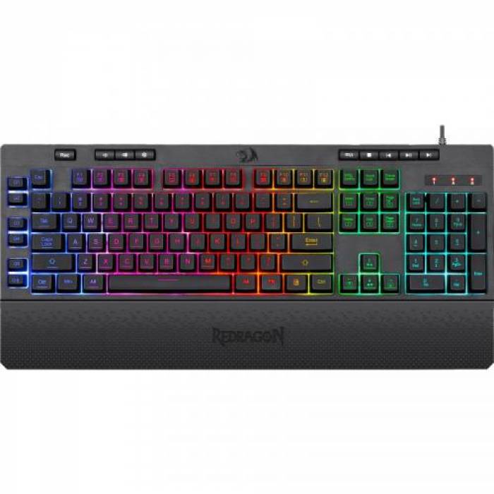 Tastatura Redragon Shiva, RG LED, USB, Black