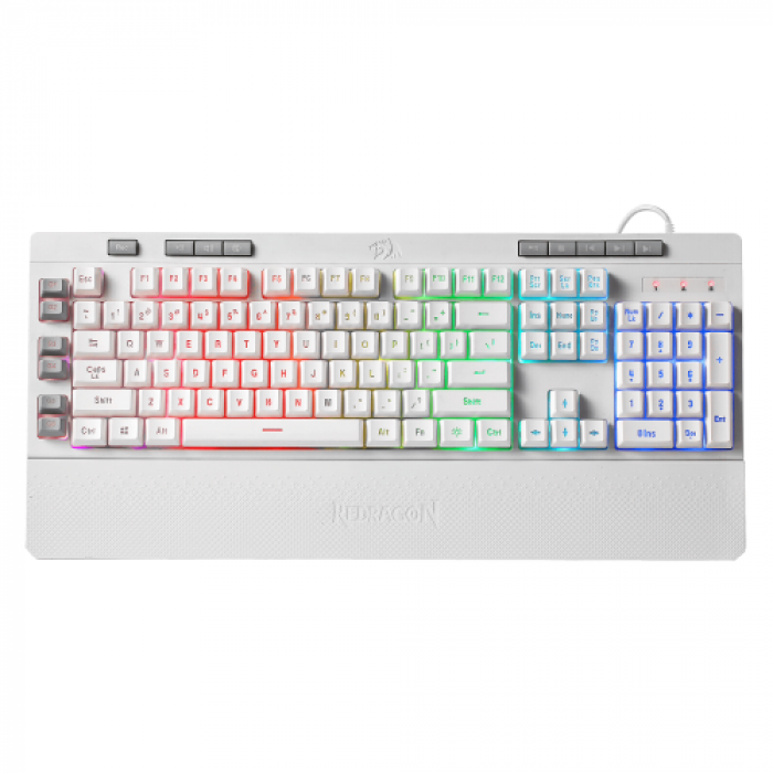 Tastatura Redragon Shiva, RGB LED, USB, White