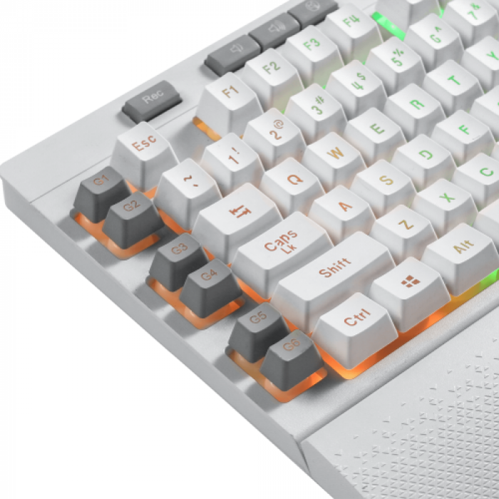 Tastatura Redragon Shiva, RGB LED, USB, White