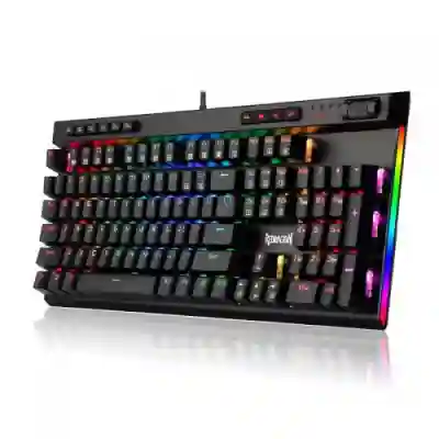 Tastatura Redragon Surya Mecanica, RGB LED, USB, Black