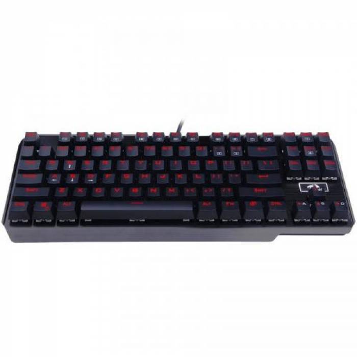 Tastatura Redragon Usas, Red LED, USB, Black