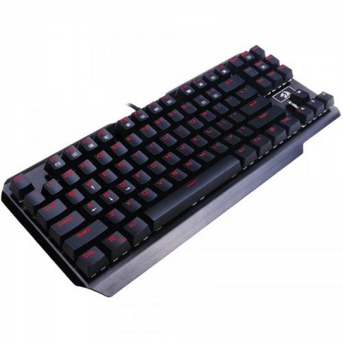 Tastatura Redragon Usas, Red LED, USB, Black