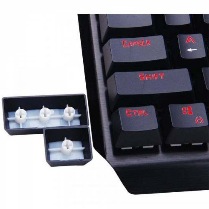 Tastatura Redragon Usas, Red LED, USB, Black