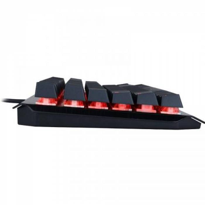 Tastatura Redragon Usas, Red LED, USB, Black