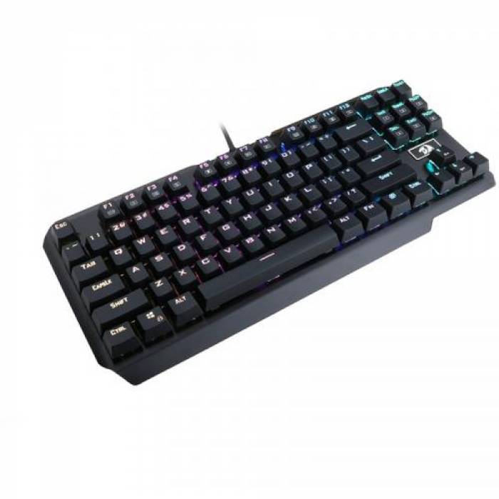 Tastatura Redragon Usas, RGB LED, USB, Black