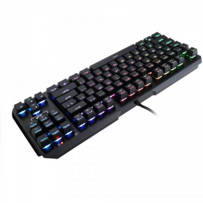 Tastatura Redragon Usas, RGB LED, USB, Black