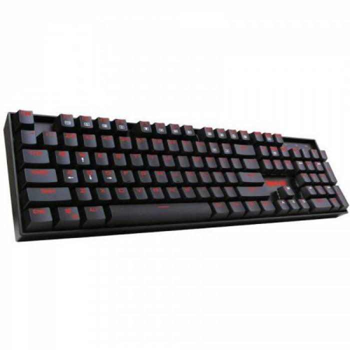 Tastatura Redragon Vara, Red LED, USB, Black