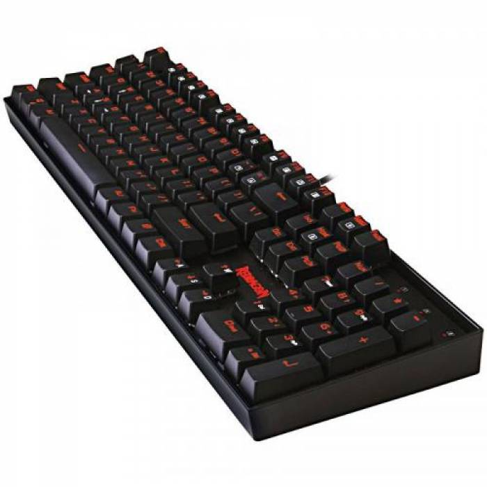 Tastatura Redragon Vara, Red LED, USB, Black