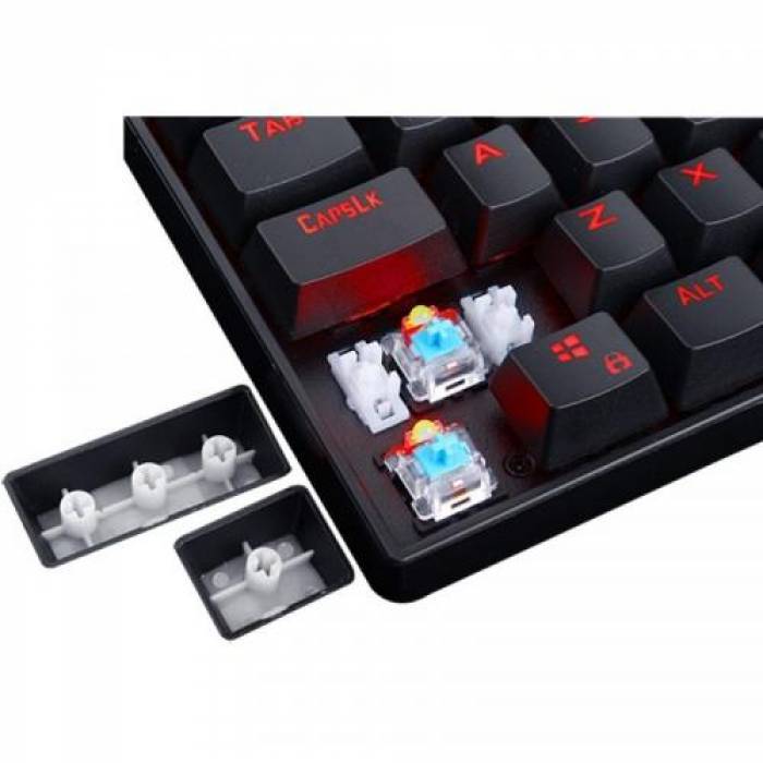 Tastatura Redragon Vara, Red LED, USB, Black