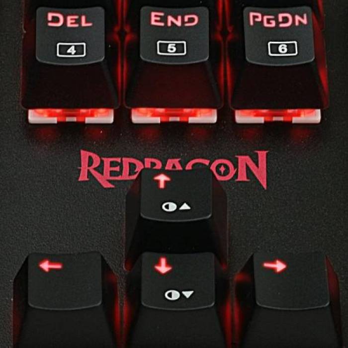 Tastatura Redragon Vara, Red LED, USB, Black