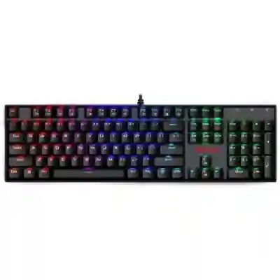 Tastatura Redragon Vara, RGB LED, USB, Black