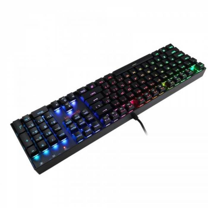 Tastatura Redragon Vara, RGB LED, USB, Black