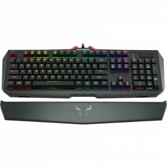 Tastatura Riotoro Ghostwriter Elite Cherry MX Red Switch, RGB LED, USB, Black