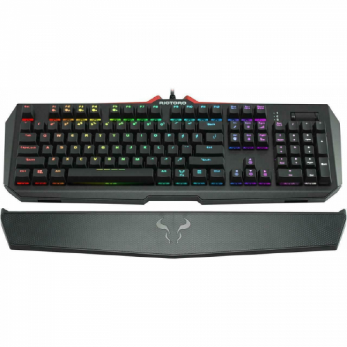 Tastatura Riotoro Ghostwriter Elite Cherry MX Silent Red Switch, RGB LED, USB, Black