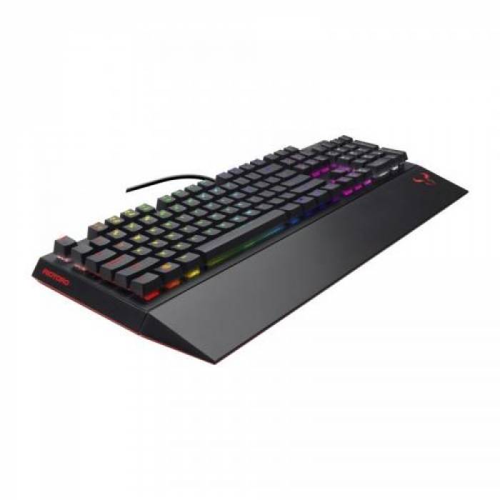 Tastatura Riotoro Ghostwriter Prism Cherry MX Blue Switch, RGB LED, USB, Black