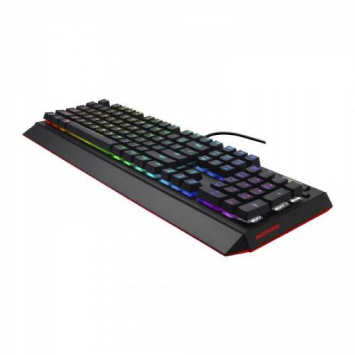 Tastatura Riotoro Ghostwriter Prism Cherry MX Brown Switch, RGB LED, USB, Black