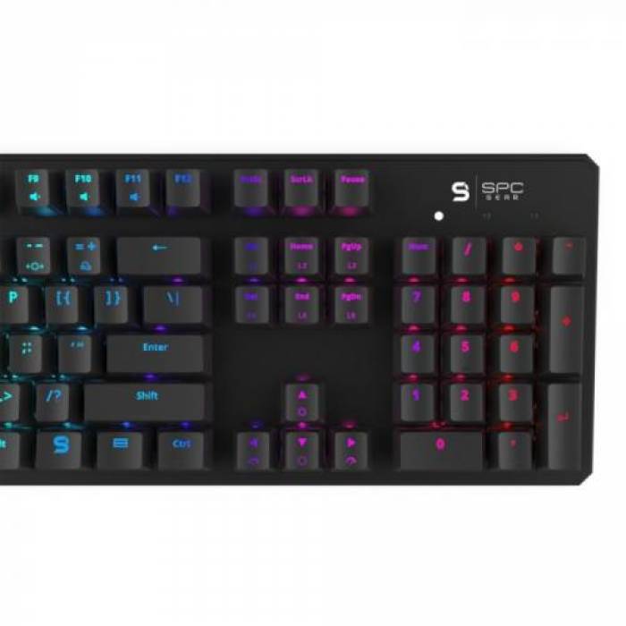 Tastatura SPC Gear GK540 Magna Kailh Brown, RGB LED, USB, Black