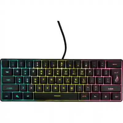 Tastatura SureFire by Verbatim KingPin X1, RGB LED, USB, Black