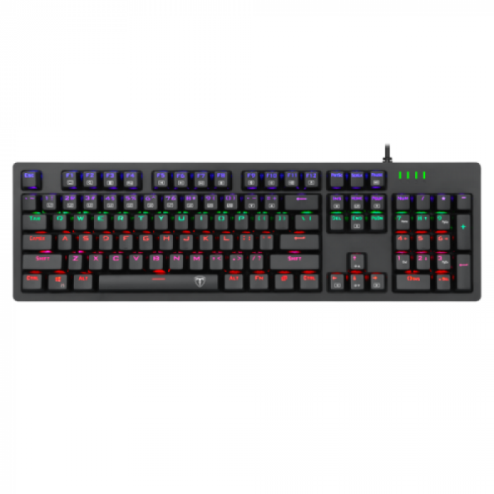 Tastatura T-Dagger Bermuda, Ice-Blue LED, USB, Black