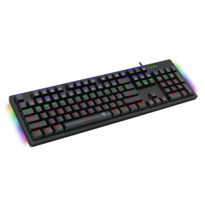 Tastatura T-Dagger Bermuda, Ice-Blue LED, USB, Black