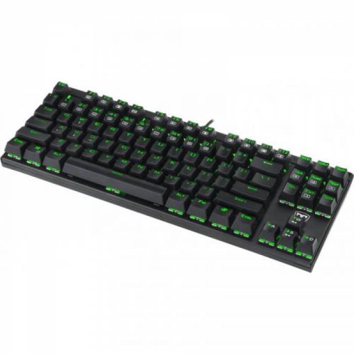 Tastatura T-Dagger Corvette, Green LED, USB, Black