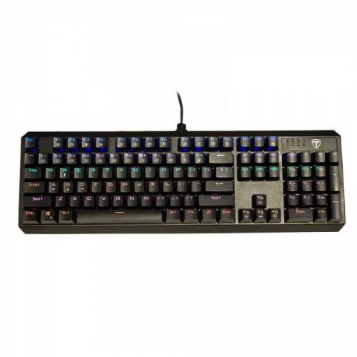 Tastatura T-Dagger Pavones, RGB LED, USB, Black