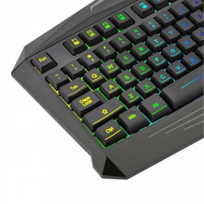 Tastatura T-Dagger Tanker, Rainbow LED, USB, Black