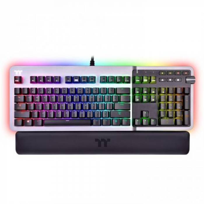 Tastatura Thermaltake eSports Argent K5 ​Mecanica, RGB LED, USB, Silver