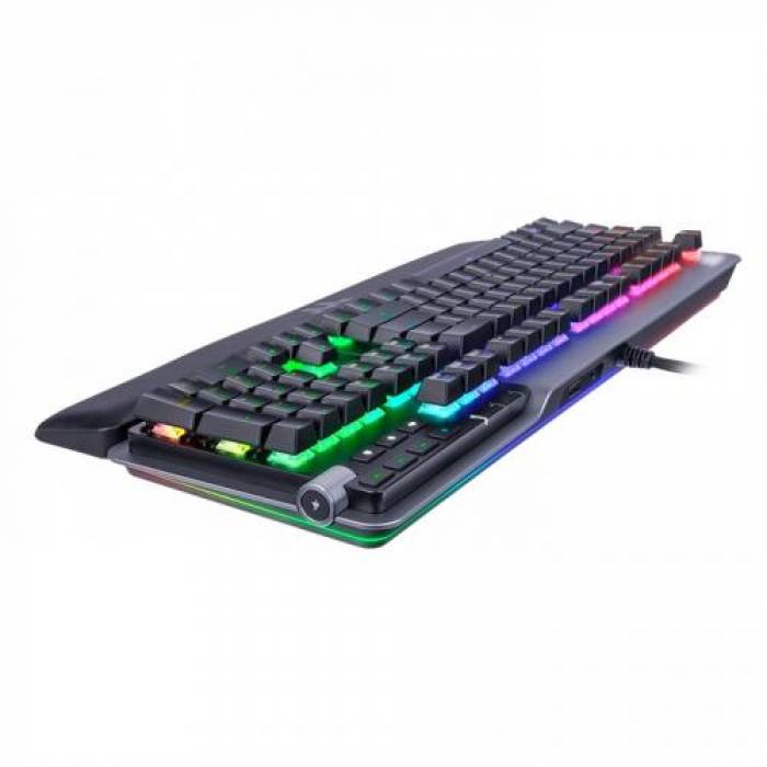 Tastatura Thermaltake eSports Argent K5 ​Mecanica, RGB LED, USB, Silver