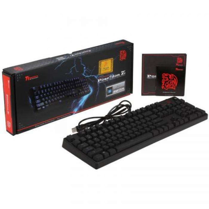 Tastatura Thermaltake eSPORTS Poseidon Z, USB, Black
