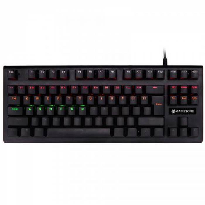 Tastatura Tracer Gamezone Stinger 87, RGB LED, USB, Black