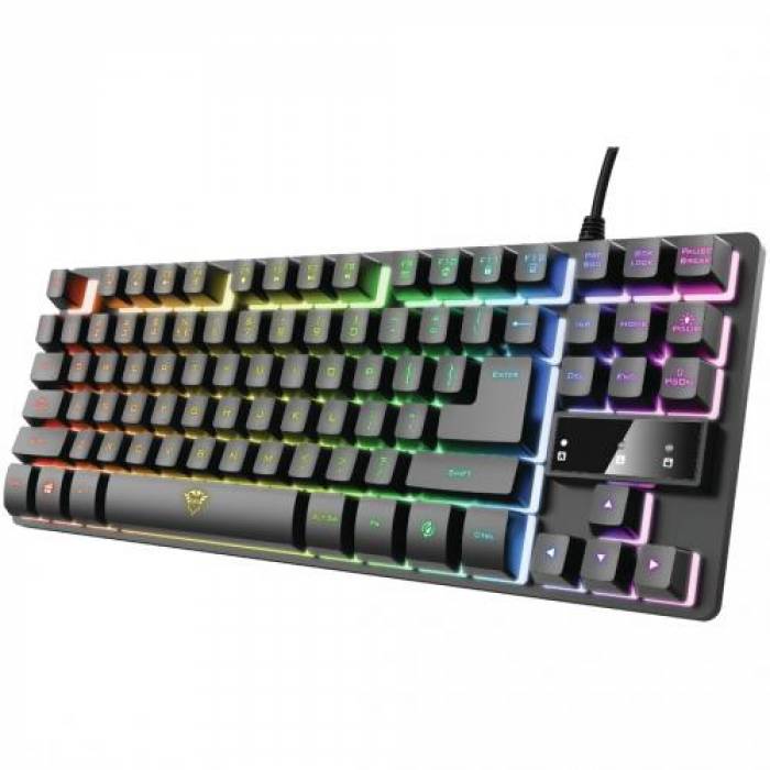 Tastatura Trust GXT 833 Thado TKL, RGB LED, USB, Black