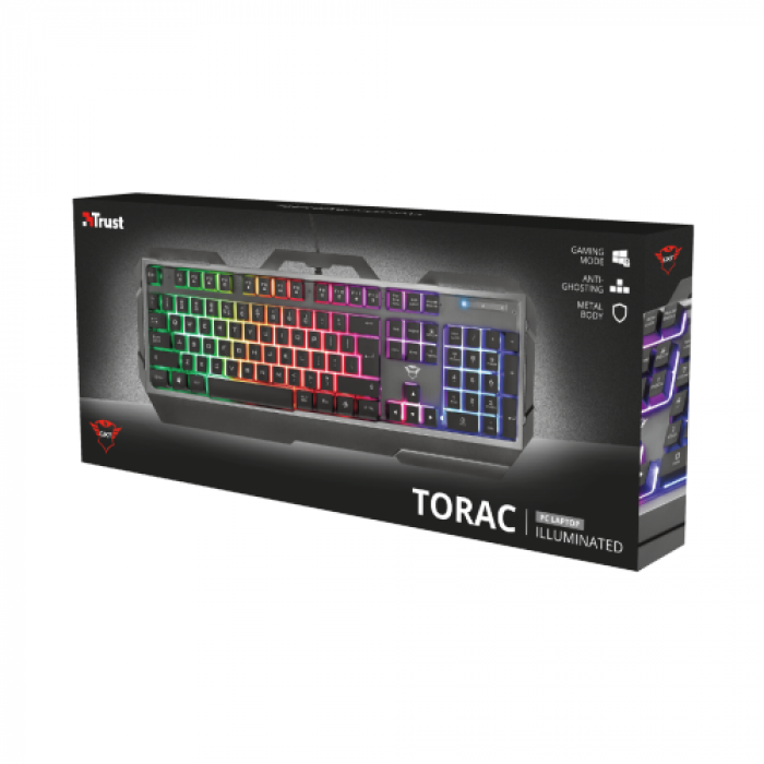 Tastatura Trust GXT 856 Torac, RGB LED, USB, Black