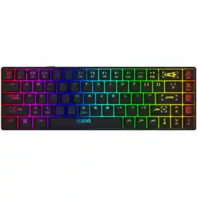 Tastatura Wireless AQIRYS Mira, RGB LED, Bluetooth/USB, Black