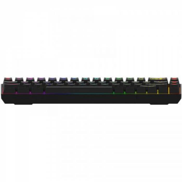 Tastatura Wireless AQIRYS Mira, RGB LED, Bluetooth/USB, Black