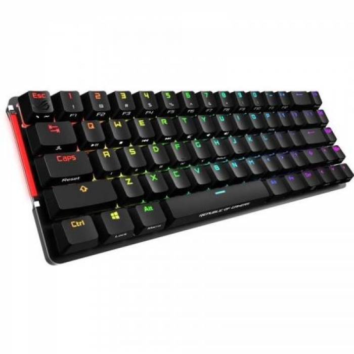 Tastatura wireless ASUS ROG Falchion Cherry MX Red Mecanica, RGB LED, USB, Black