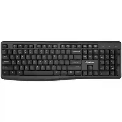 Tastatura wireless Canyon KB-W50, US/UK Layout, USB, Black