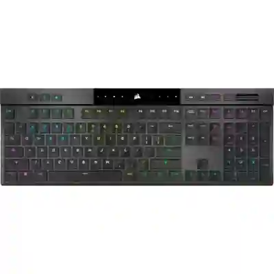 Tastatura Wireless Corsair K100 AIR Wireless, RGB LED, USB Wireless/Bluetooth, Black