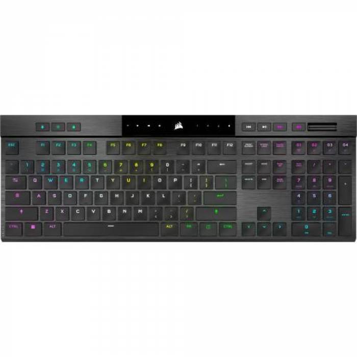 Tastatura Wireless Corsair K100 AIR Wireless, RGB LED, USB Wireless/Bluetooth, Black