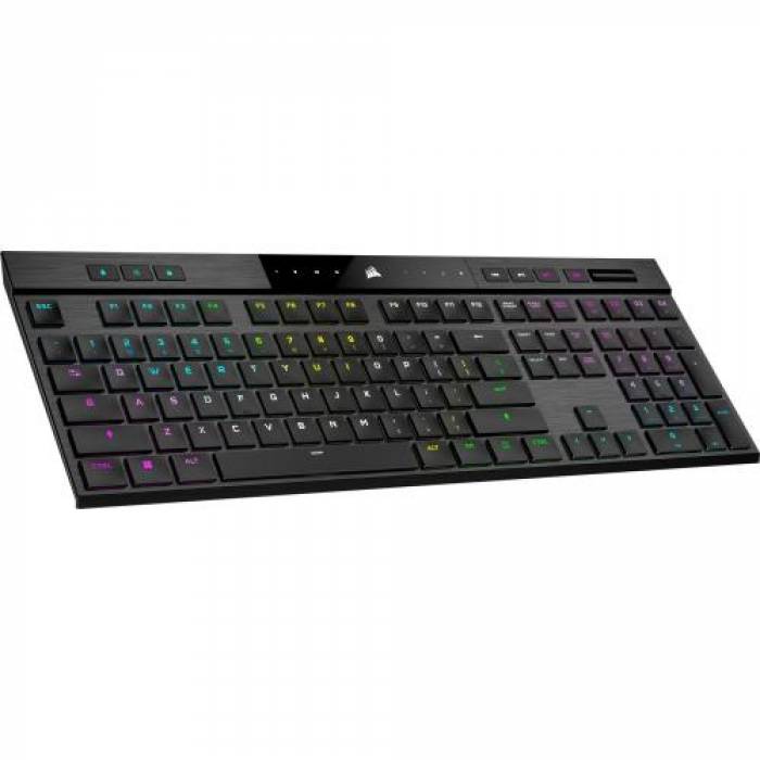 Tastatura Wireless Corsair K100 AIR Wireless, RGB LED, USB Wireless/Bluetooth, Black