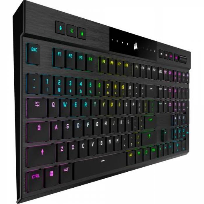 Tastatura Wireless Corsair K100 AIR Wireless, RGB LED, USB Wireless/Bluetooth, Black