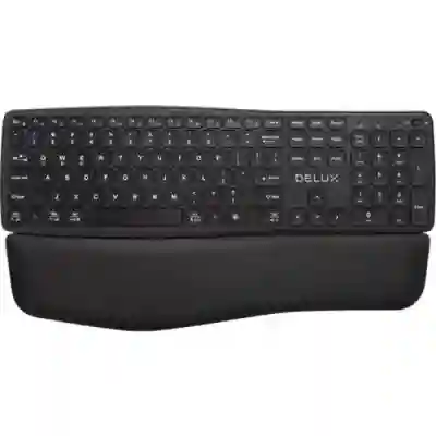 Tastatura Wireless Delux GM908CV, USB-C/Bluetooth, Black