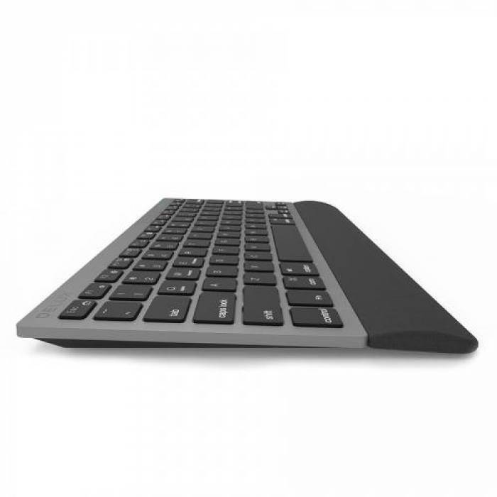 Tastatura Wireless Delux K3300D, USB Wireless/Bluetooth, Grey-Black