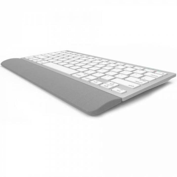 Tastatura Wireless Delux K3300GX, USB Wireless/Bluetooth, White-Grey